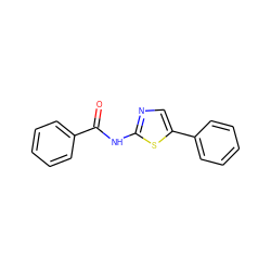 O=C(Nc1ncc(-c2ccccc2)s1)c1ccccc1 ZINC000000210442