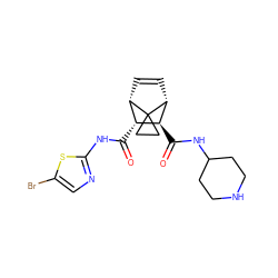 O=C(Nc1ncc(Br)s1)[C@@H]1[C@@H]2C=C[C@H]([C@H]1C(=O)NC1CCNCC1)C21CC1 ZINC000168305128