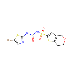 O=C(Nc1ncc(Br)s1)NS(=O)(=O)c1cc2c(s1)CCOC2 ZINC000045335286