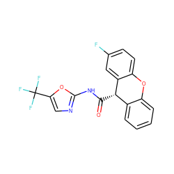 O=C(Nc1ncc(C(F)(F)F)o1)[C@H]1c2ccccc2Oc2ccc(F)cc21 ZINC000038934030