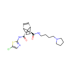 O=C(Nc1ncc(Cl)s1)[C@@H]1[C@@H]2C=C[C@H]([C@H]1C(=O)NCCCCN1CCCC1)C21CC1 ZINC000168391220