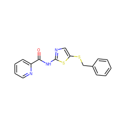 O=C(Nc1ncc(SCc2ccccc2)s1)c1ccccn1 ZINC000653819863