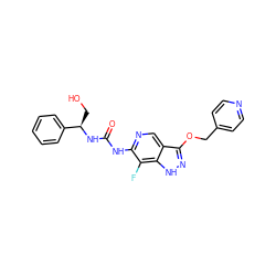 O=C(Nc1ncc2c(OCc3ccncc3)n[nH]c2c1F)N[C@H](CO)c1ccccc1 ZINC001772645139