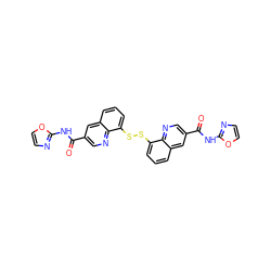 O=C(Nc1ncco1)c1cnc2c(SSc3cccc4cc(C(=O)Nc5ncco5)cnc34)cccc2c1 ZINC001772652850