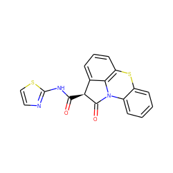 O=C(Nc1nccs1)[C@@H]1C(=O)N2c3ccccc3Sc3cccc1c32 ZINC000100658584