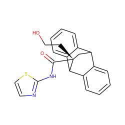 O=C(Nc1nccs1)[C@]1(CCO)CC2c3ccccc3C1c1ccccc12 ZINC000040402246