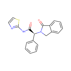 O=C(Nc1nccs1)[C@H](c1ccccc1)N1Cc2ccccc2C1=O ZINC000020531025