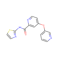 O=C(Nc1nccs1)c1cc(Oc2cccnc2)ccn1 ZINC000167500030