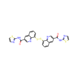 O=C(Nc1nccs1)c1cnc2c(SSc3cccc4cc(C(=O)Nc5nccs5)cnc34)cccc2c1 ZINC001772646859