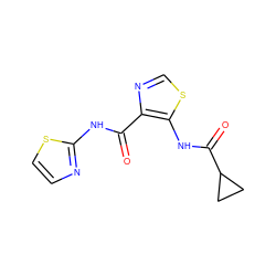 O=C(Nc1nccs1)c1ncsc1NC(=O)C1CC1 ZINC000028125107