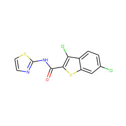 O=C(Nc1nccs1)c1sc2cc(Cl)ccc2c1Cl ZINC000000245066