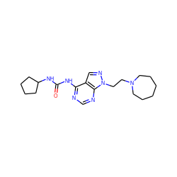 O=C(Nc1ncnc2c1cnn2CCN1CCCCCC1)NC1CCCC1 ZINC000145060071