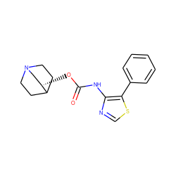 O=C(Nc1ncsc1-c1ccccc1)O[C@H]1CN2CCC1CC2 ZINC000169328187