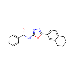 O=C(Nc1nnc(-c2ccc3c(c2)CCCC3)o1)c1ccccc1 ZINC000004107342