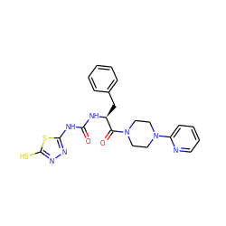 O=C(Nc1nnc(S)s1)N[C@@H](Cc1ccccc1)C(=O)N1CCN(c2ccccn2)CC1 ZINC000013796990