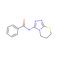 O=C(Nc1nnc2n1CCCS2)c1ccccc1 ZINC000011027549