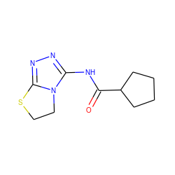 O=C(Nc1nnc2n1CCS2)C1CCCC1 ZINC000016890263