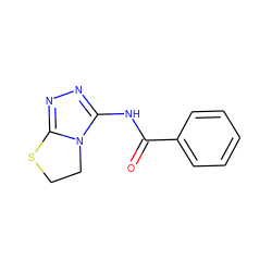 O=C(Nc1nnc2n1CCS2)c1ccccc1 ZINC000008583926