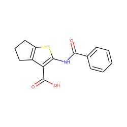 O=C(Nc1sc2c(c1C(=O)O)CCC2)c1ccccc1 ZINC000000125918