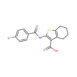 O=C(Nc1sc2c(c1C(=O)O)CCCC2)c1ccc(Br)cc1 ZINC000002493344