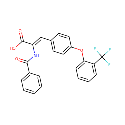 O=C(O)/C(=C/c1ccc(Oc2ccccc2C(F)(F)F)cc1)NC(=O)c1ccccc1 ZINC000028523722