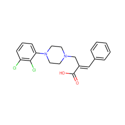 O=C(O)/C(=C/c1ccccc1)CN1CCN(c2cccc(Cl)c2Cl)CC1 ZINC001772648029