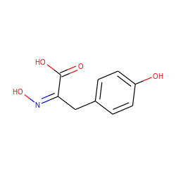 O=C(O)/C(Cc1ccc(O)cc1)=N\O ZINC000014504230