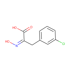 O=C(O)/C(Cc1cccc(Cl)c1)=N\O ZINC000306175217