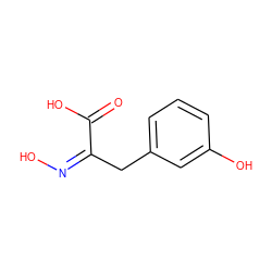 O=C(O)/C(Cc1cccc(O)c1)=N\O ZINC000149213998