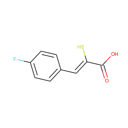 O=C(O)/C(S)=C/c1ccc(F)cc1 ZINC000100902433