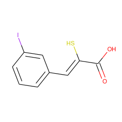 O=C(O)/C(S)=C/c1cccc(I)c1 ZINC000169325394