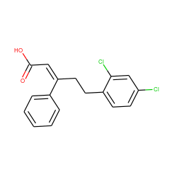 O=C(O)/C=C(/CCc1ccc(Cl)cc1Cl)c1ccccc1 ZINC000043012014