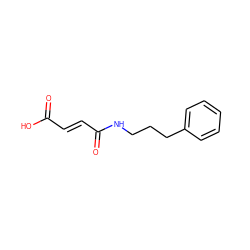 O=C(O)/C=C/C(=O)NCCCc1ccccc1 ZINC000002757100