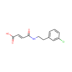 O=C(O)/C=C/C(=O)NCCc1cccc(Cl)c1 ZINC000002774213