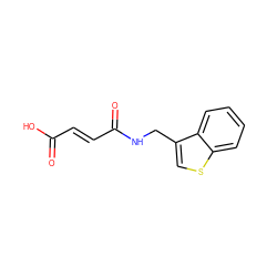 O=C(O)/C=C/C(=O)NCc1csc2ccccc12 ZINC000000101598