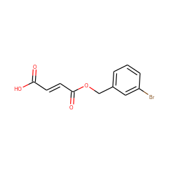 O=C(O)/C=C/C(=O)OCc1cccc(Br)c1 ZINC000071341021