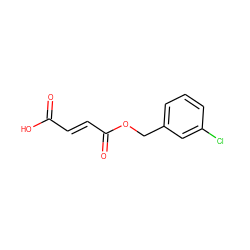 O=C(O)/C=C/C(=O)OCc1cccc(Cl)c1 ZINC000071341543