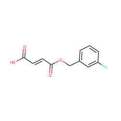 O=C(O)/C=C/C(=O)OCc1cccc(F)c1 ZINC000071341253