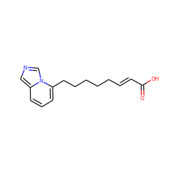 O=C(O)/C=C/CCCCCc1cccc2cncn12 ZINC000029404549