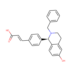 O=C(O)/C=C/c1ccc([C@@H]2c3ccc(O)cc3CCN2Cc2ccccc2)cc1 ZINC000653720566