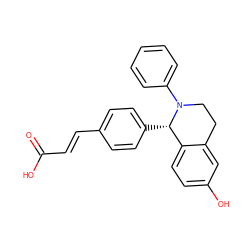 O=C(O)/C=C/c1ccc([C@H]2c3ccc(O)cc3CCN2c2ccccc2)cc1 ZINC000145076183