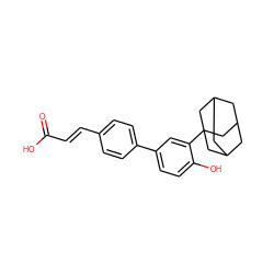 O=C(O)/C=C/c1ccc(-c2ccc(O)c(C34CC5CC(CC(C5)C3)C4)c2)cc1 ZINC000003990465