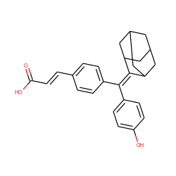 O=C(O)/C=C/c1ccc(C(=C2C3CC4CC(C3)CC2C4)c2ccc(O)cc2)cc1 ZINC001772637799