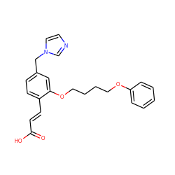 O=C(O)/C=C/c1ccc(Cn2ccnc2)cc1OCCCCOc1ccccc1 ZINC000038446957