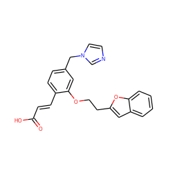 O=C(O)/C=C/c1ccc(Cn2ccnc2)cc1OCCc1cc2ccccc2o1 ZINC000045348388