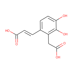 O=C(O)/C=C/c1ccc(O)c(O)c1CC(=O)O ZINC000040834516