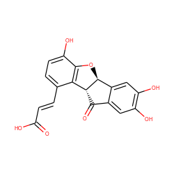 O=C(O)/C=C/c1ccc(O)c2c1[C@H]1C(=O)c3cc(O)c(O)cc3[C@@H]1O2 ZINC000040974386