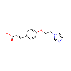 O=C(O)/C=C/c1ccc(OCCn2ccnc2)cc1 ZINC000020526474