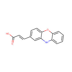 O=C(O)/C=C/c1ccc2c(c1)Nc1ccccc1O2 ZINC000036222760