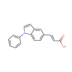 O=C(O)/C=C/c1ccc2c(ccn2-c2ccccc2)c1 ZINC000140234664